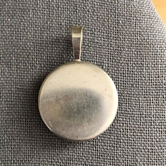 Vtg Kabana KBN 925 Inlaid Glass Sterling Silver Pendant - NEW - Picture 2 of 6